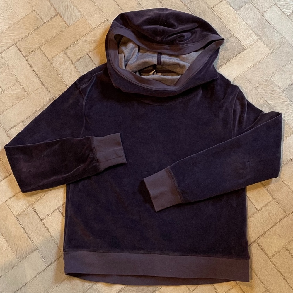 Z By Zella Purple Feeling Fine Velour Hoodie